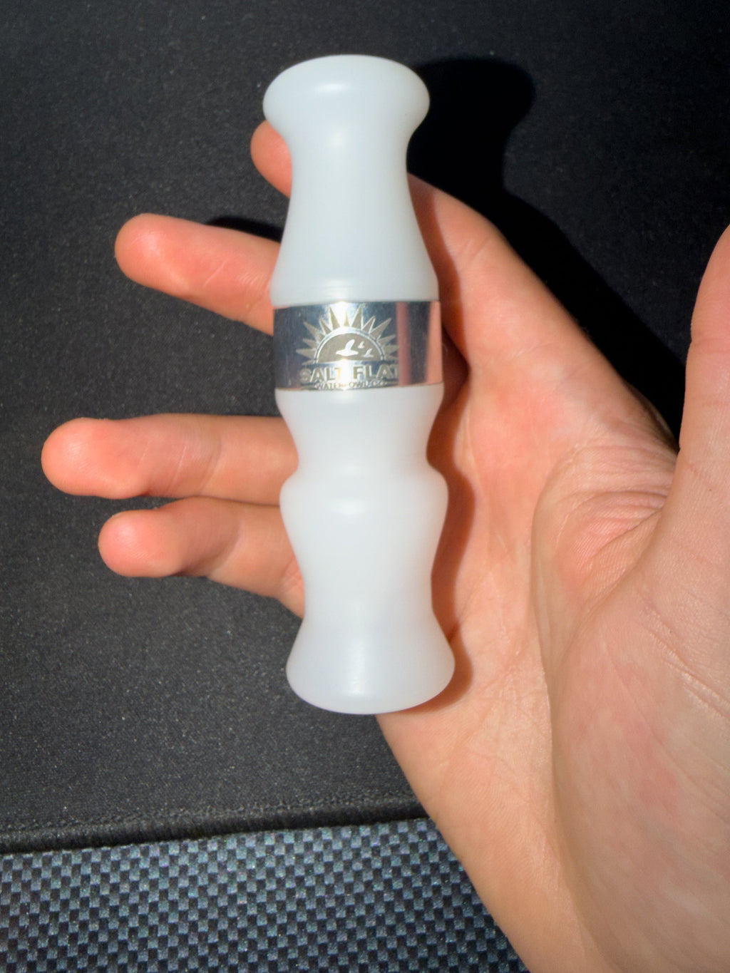 White Acrylic Single Reed Duck Call